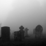 foggy graveyard